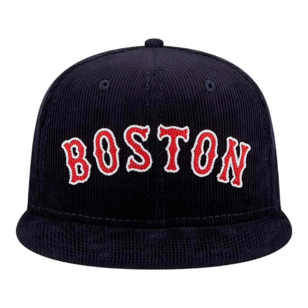 New Era Boston Red Sox Vintage Corduroy 59FIFTY Fitted Hat Cap Navy - Picture 2 of 7